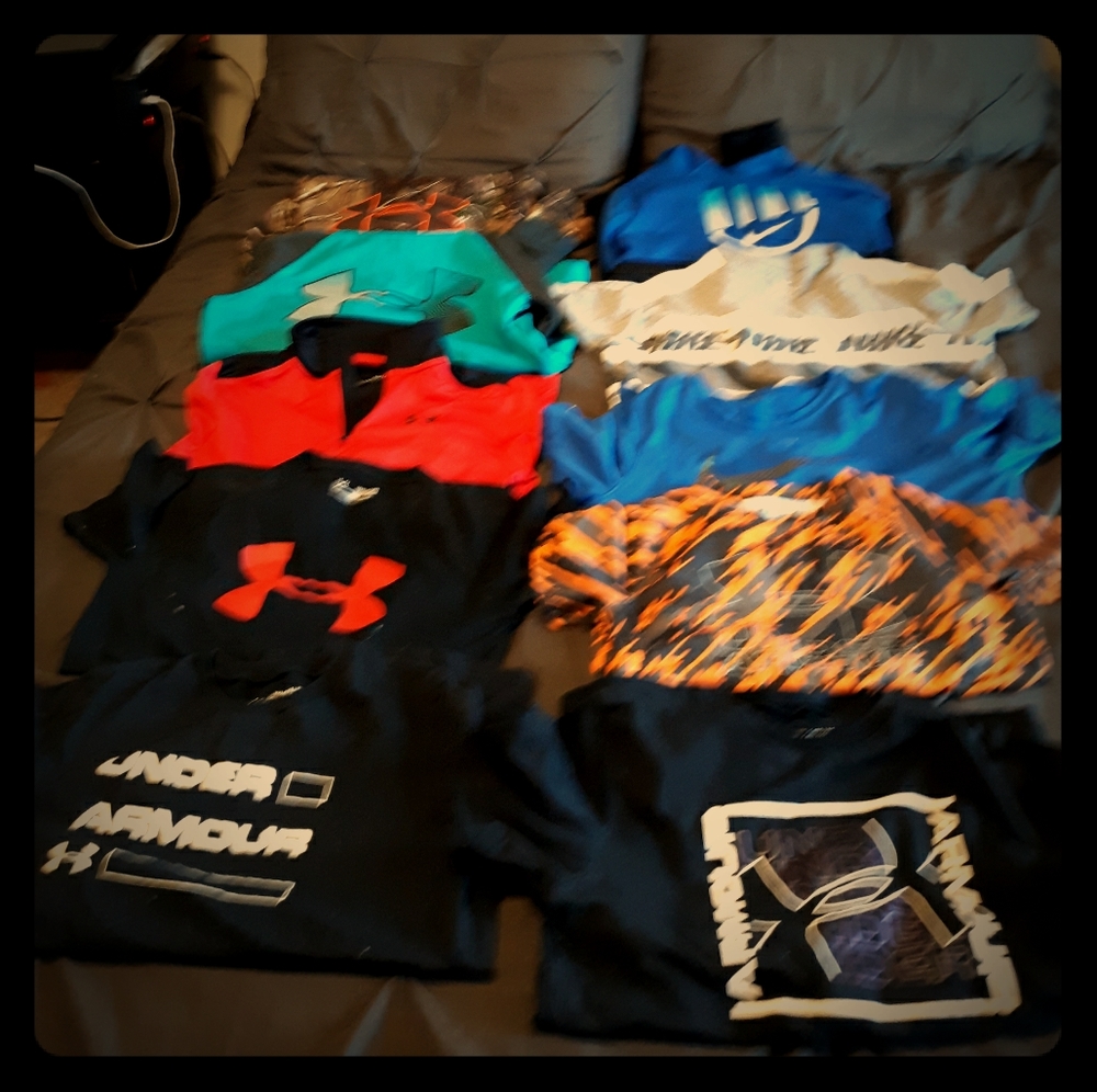 Mostly new boys large Under Armour and Nike lot